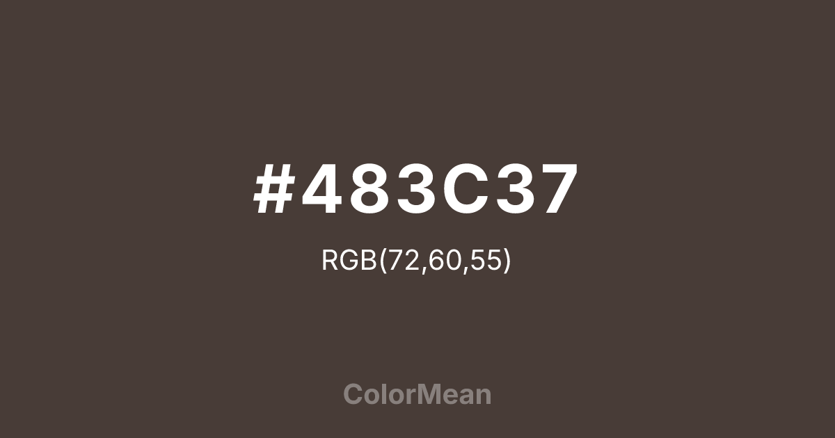 #483C37 color swatch