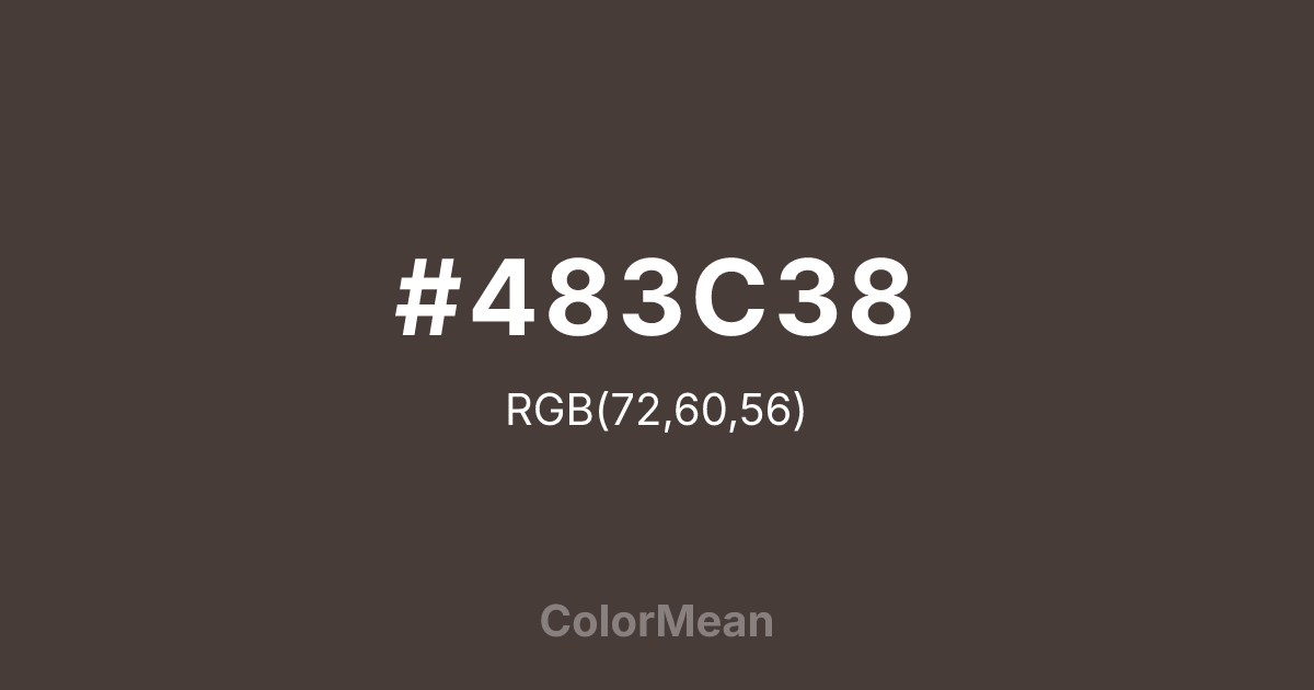 #483C38 color swatch