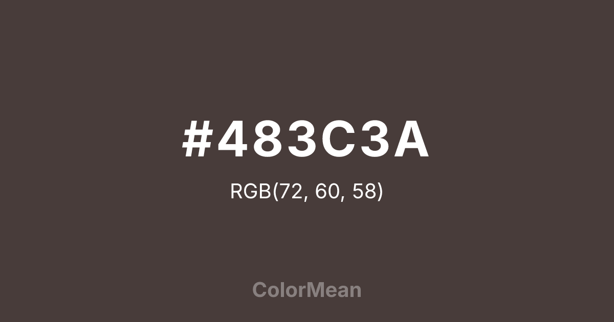 #483C3A color swatch