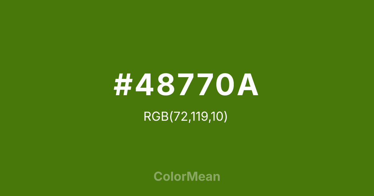 #48770A color swatch