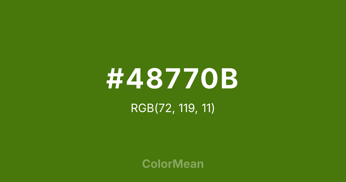 #48770B color swatch