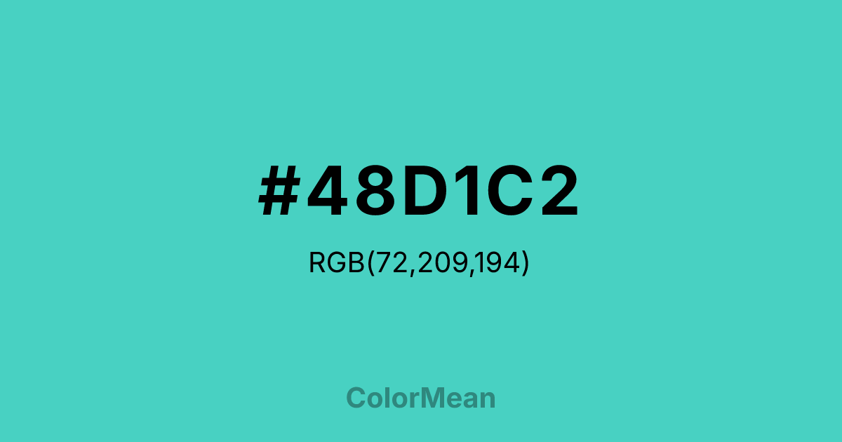 #48D1C2 color swatch