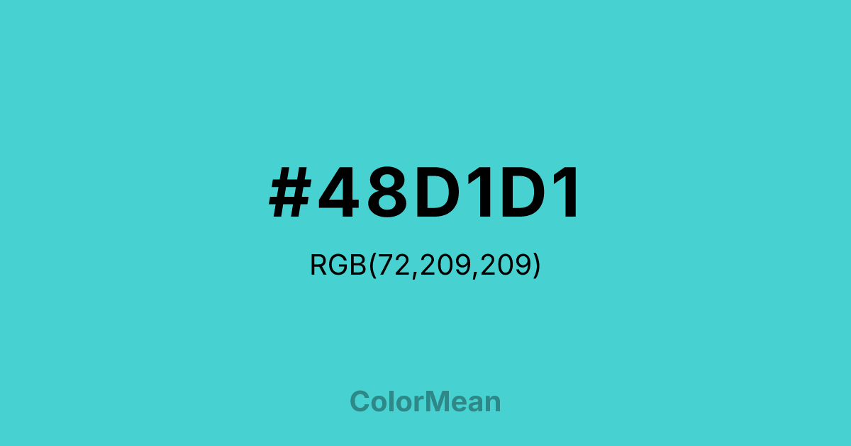 #48D1D1 color swatch