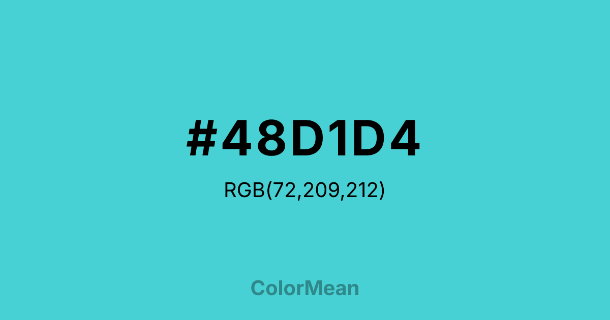 #48D1D4 color swatch