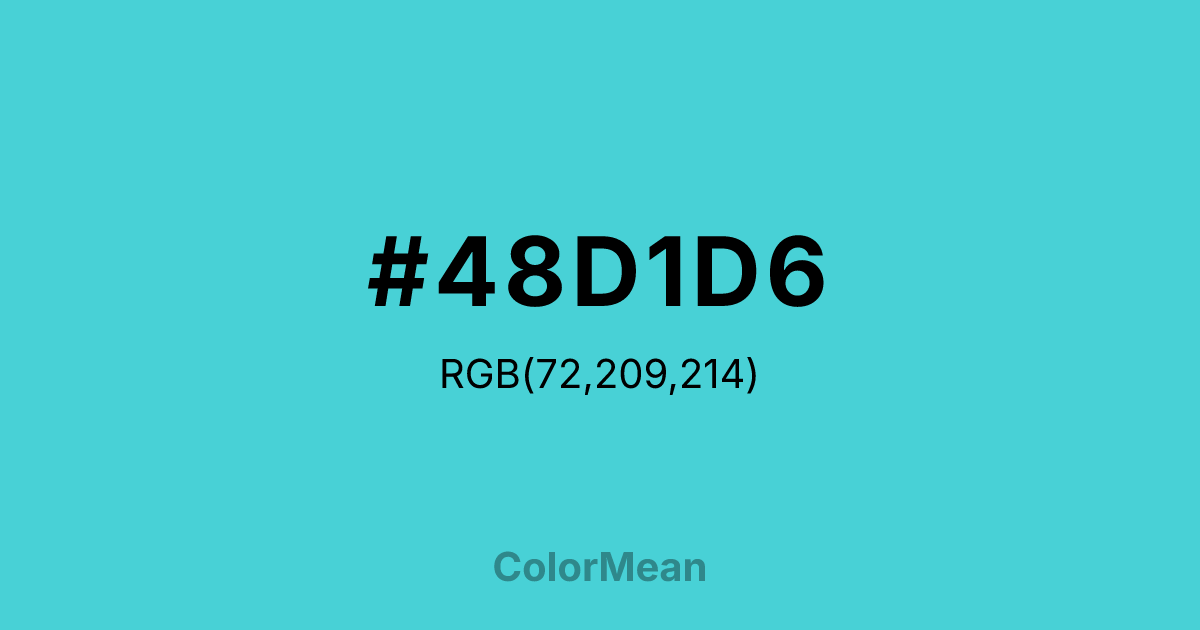 #48D1D6 color swatch