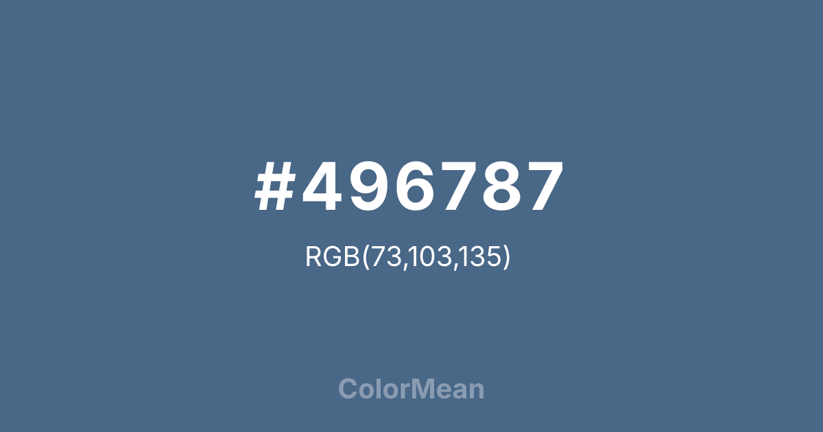 #496787 color swatch