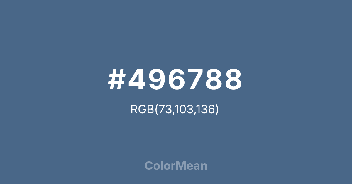 #496788 color swatch