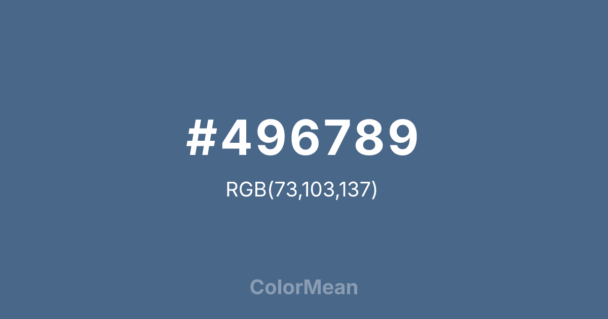#496789 color swatch