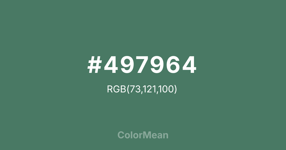 #497964 color swatch