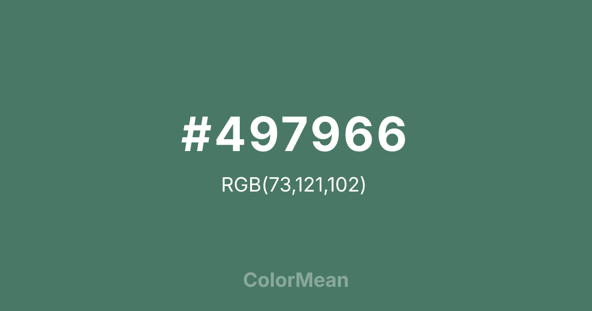 #497966 color swatch