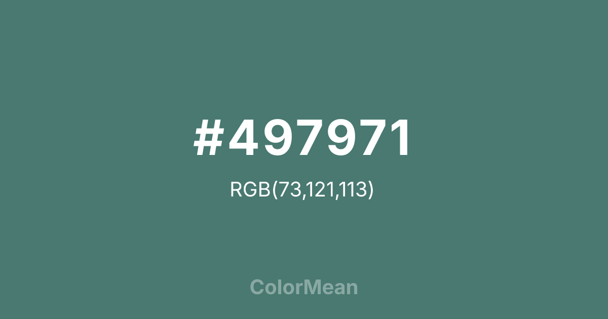 #497971 color swatch