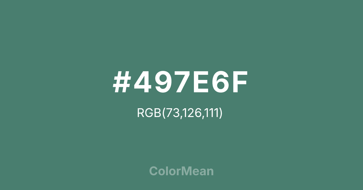 #497E6F color swatch