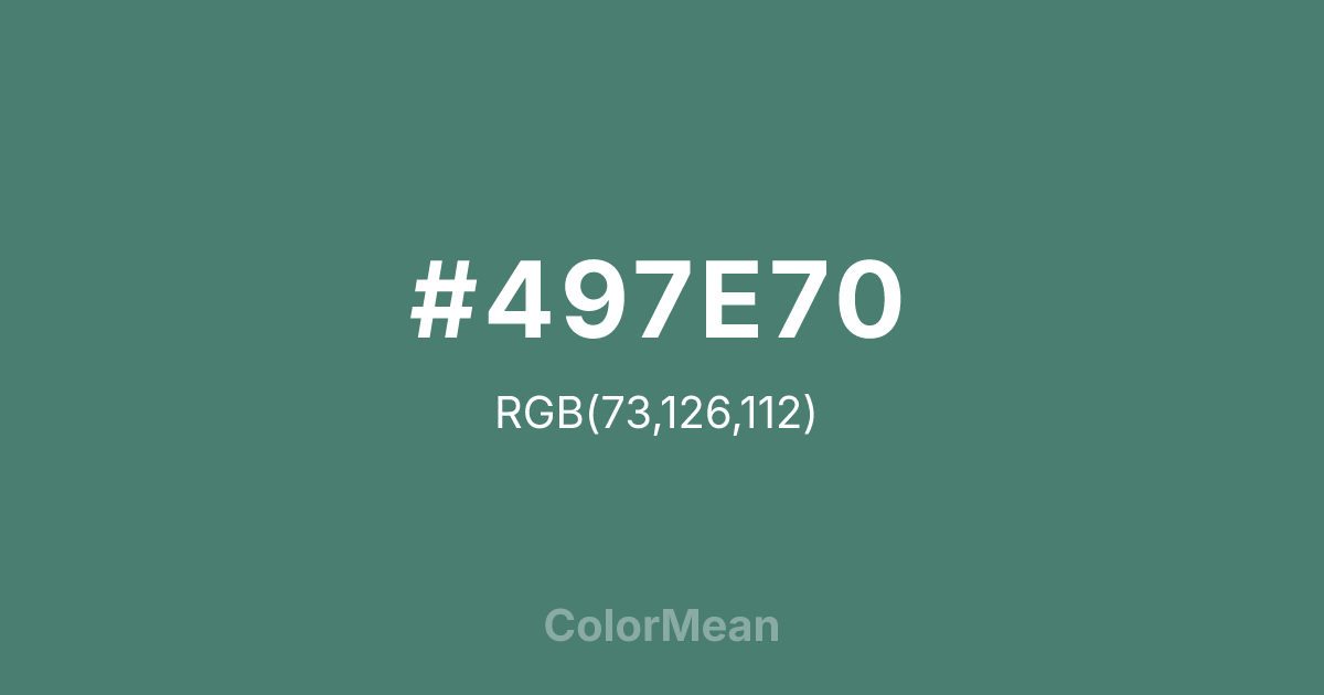 #497E70 color swatch