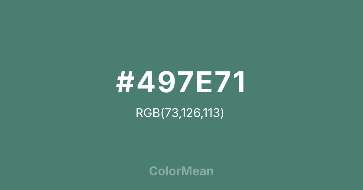#497E71 color swatch