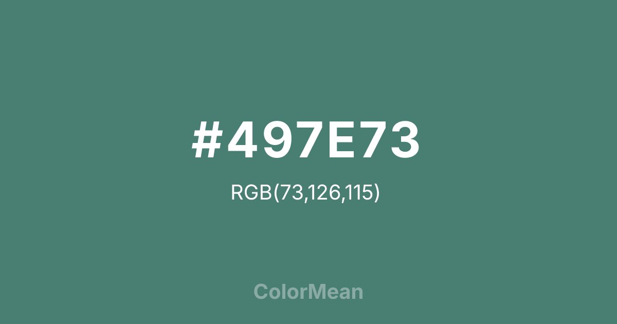 #497E73 color swatch