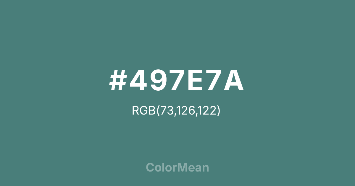 #497E7A color swatch