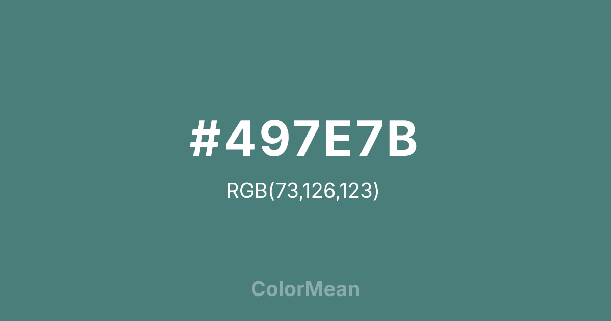 #497E7B color swatch