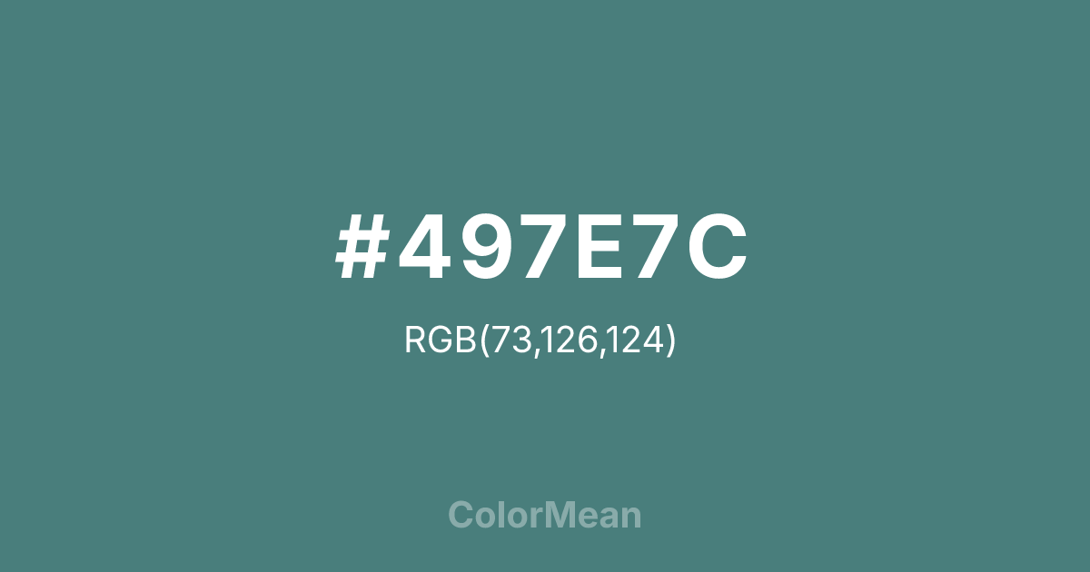 #497E7C color swatch