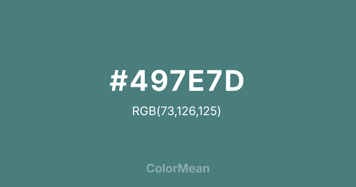 #497E7D color swatch