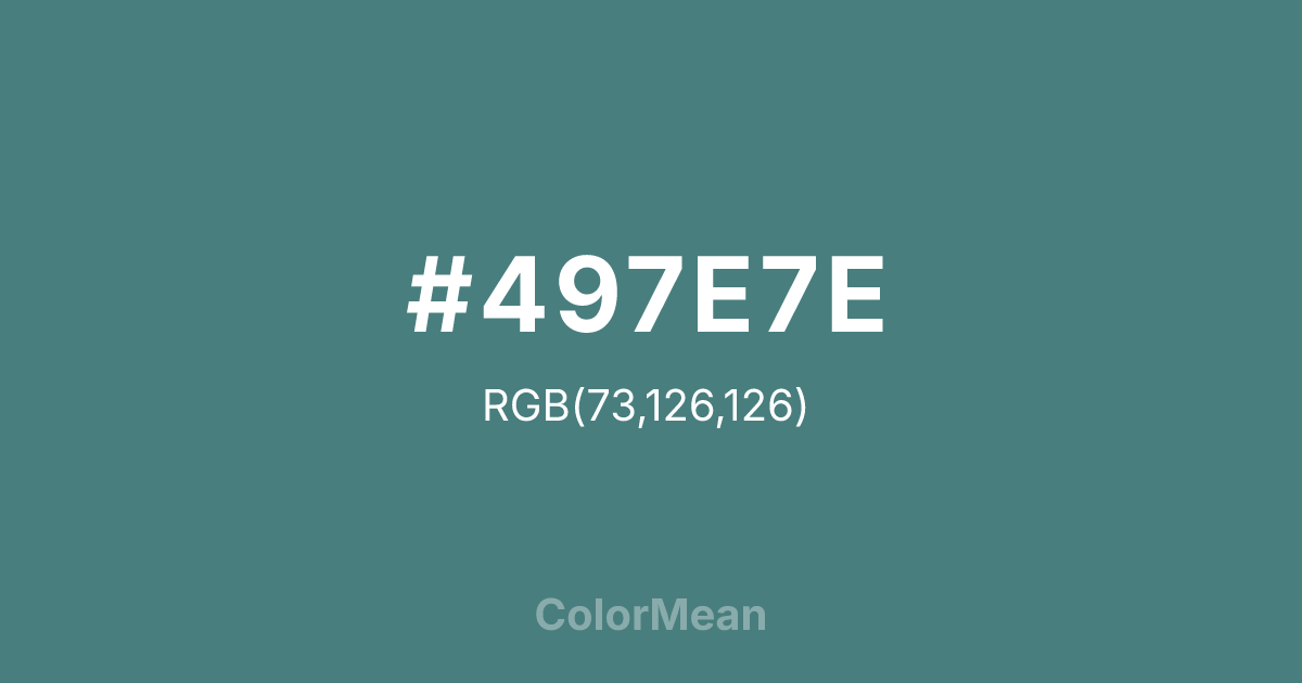 #497E7E color swatch