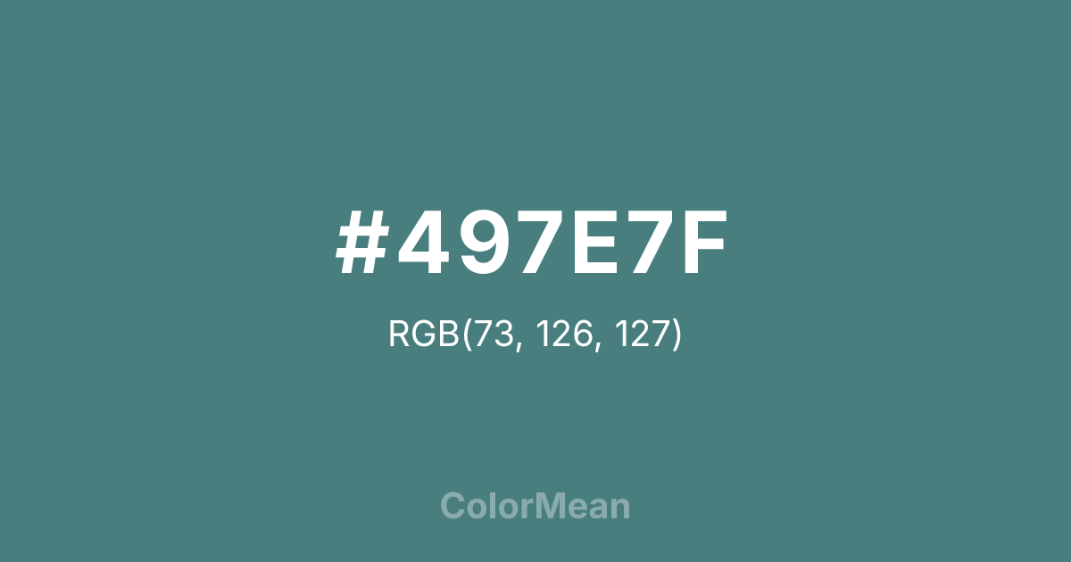 #497E7F color swatch