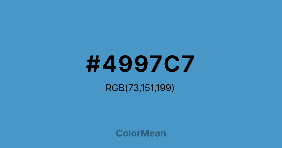 #4997C7 color swatch