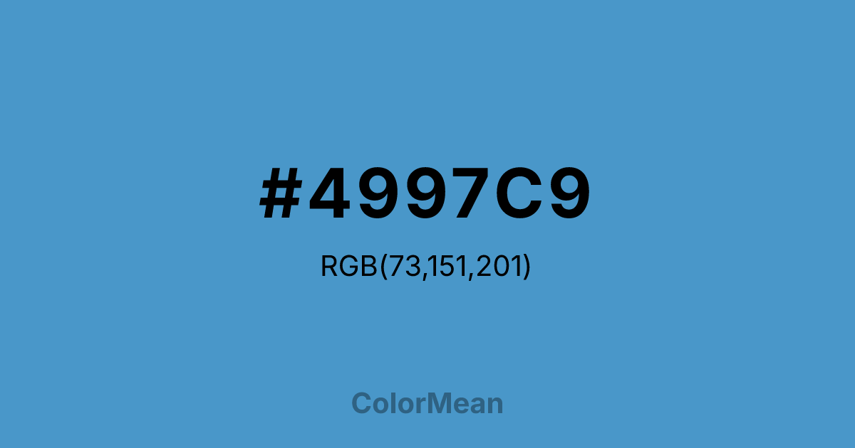 #4997C9 color swatch