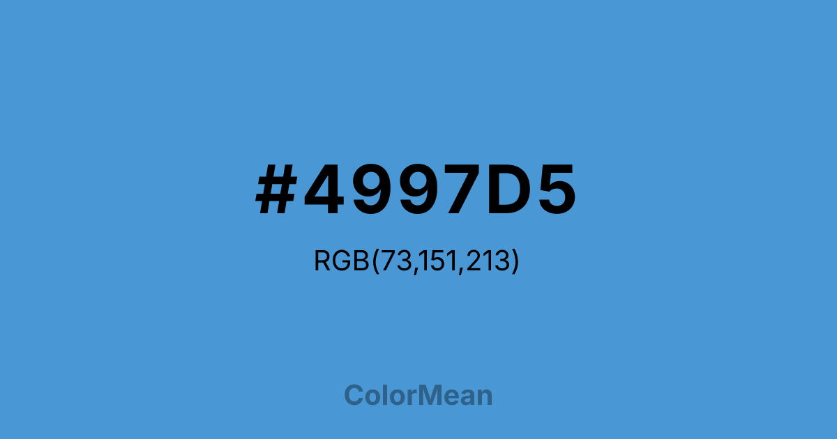 #4997D5 color swatch