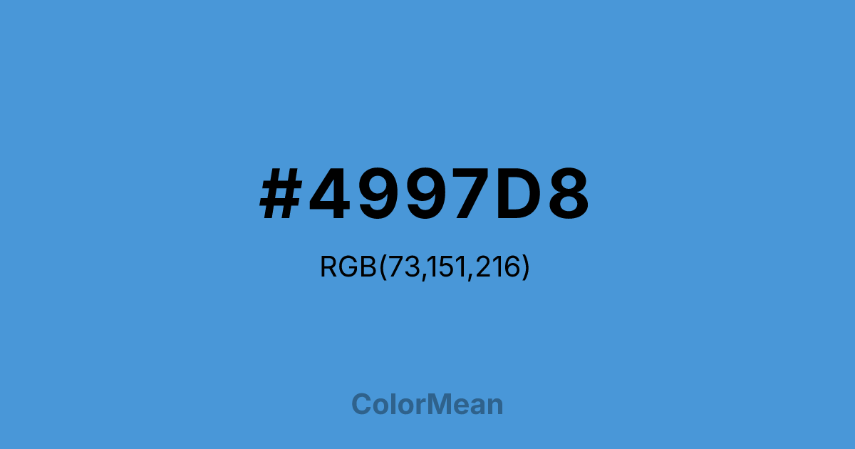 #4997D8 color swatch