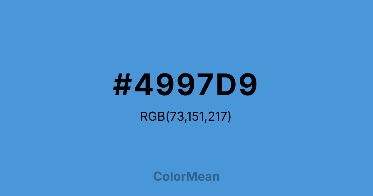 #4997D9 color swatch