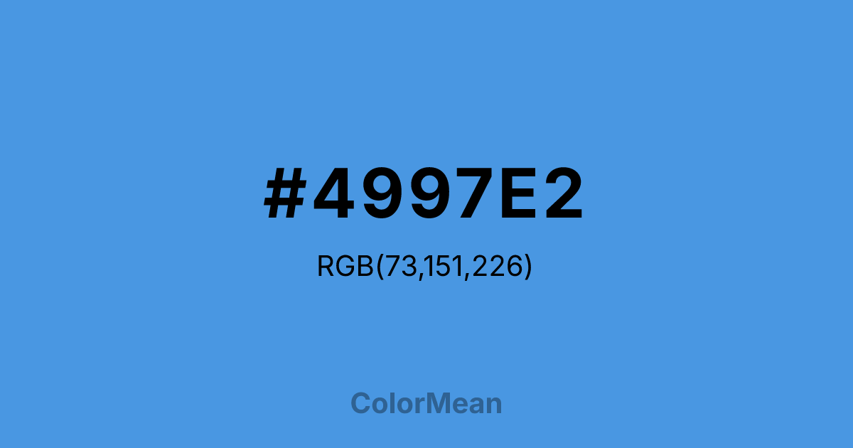 #4997E2 color swatch
