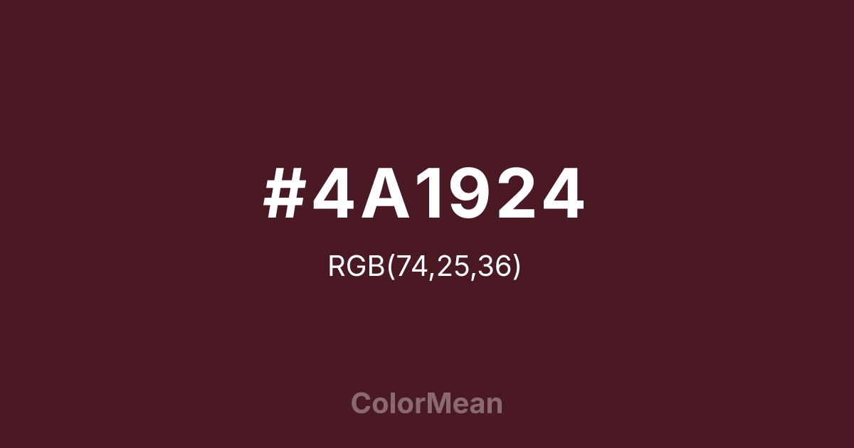 #4A1924 color swatch