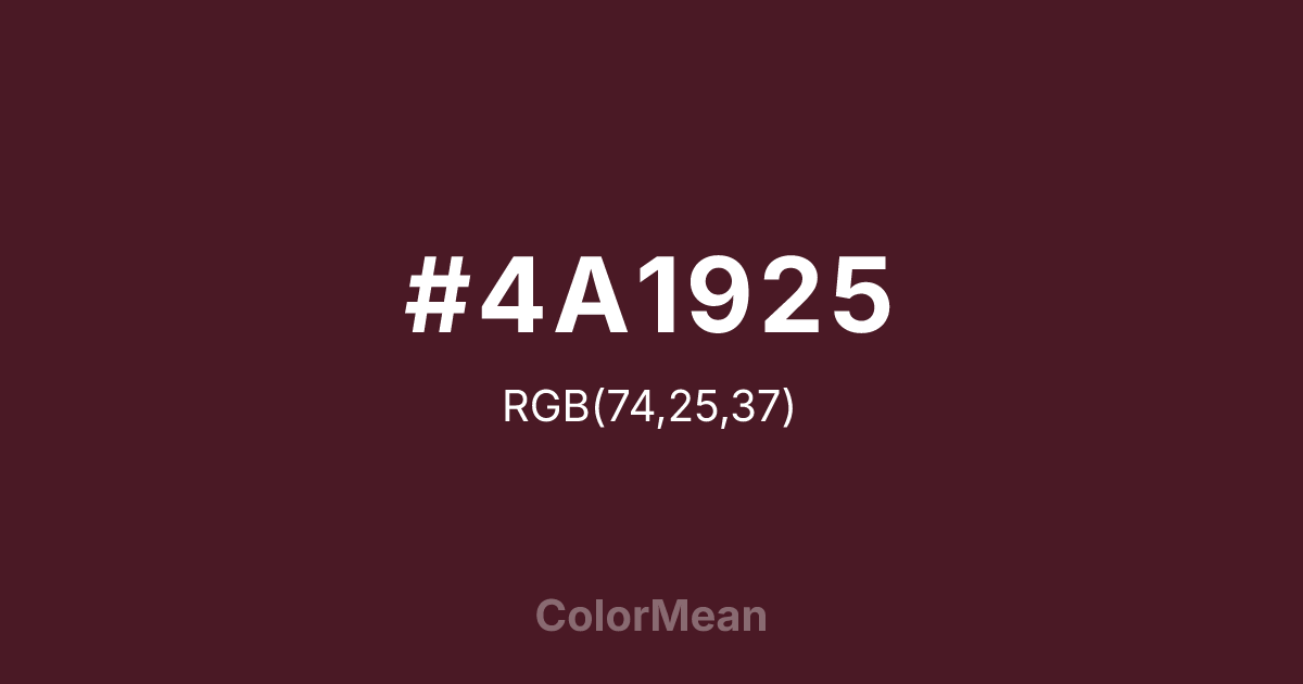 #4A1925 color swatch