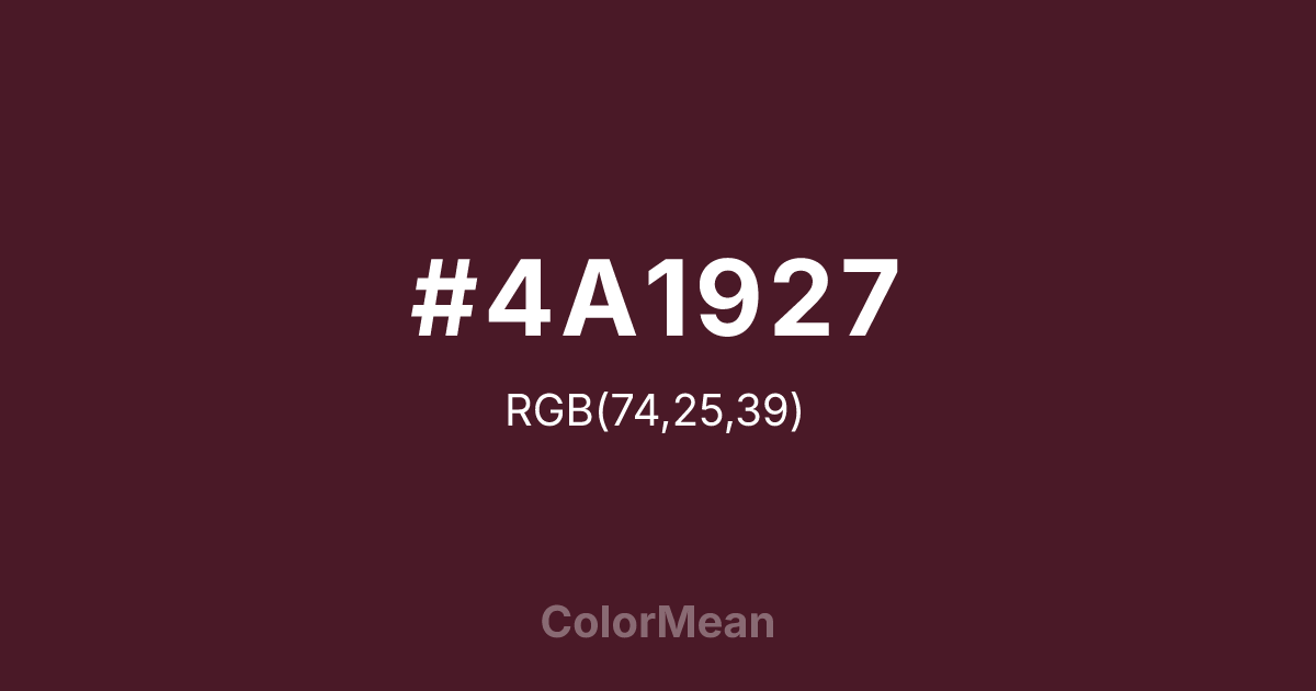 #4A1927 color swatch