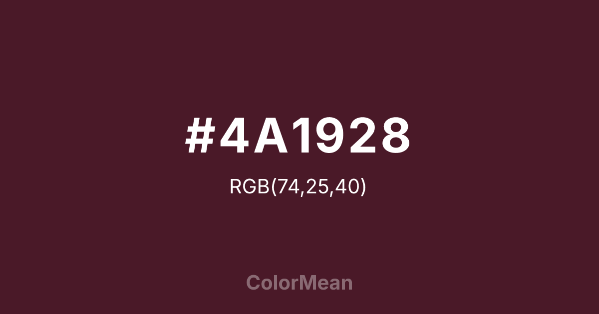 #4A1928 color swatch