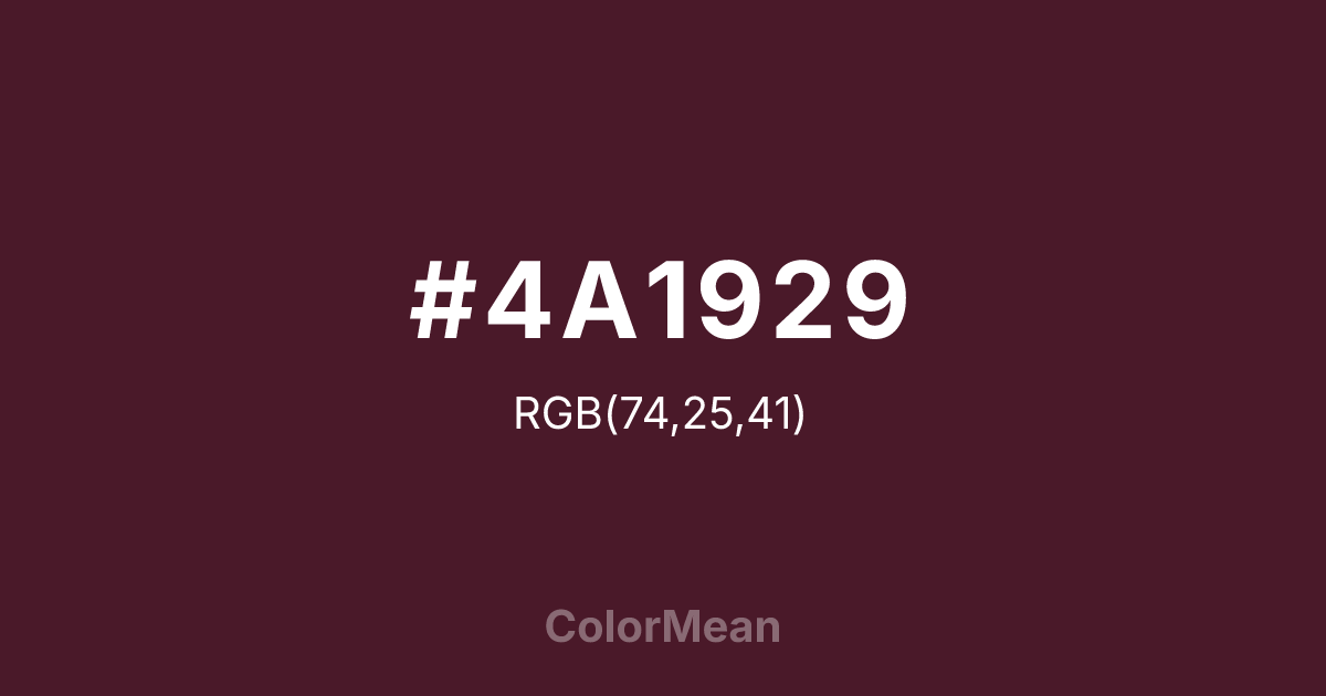 #4A1929 color swatch