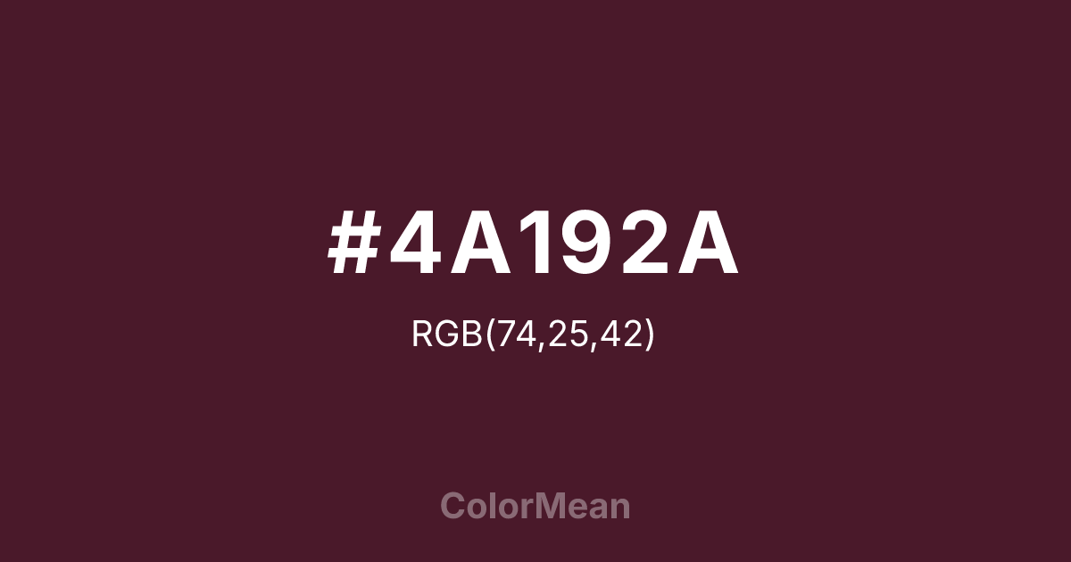 #4A192A color swatch