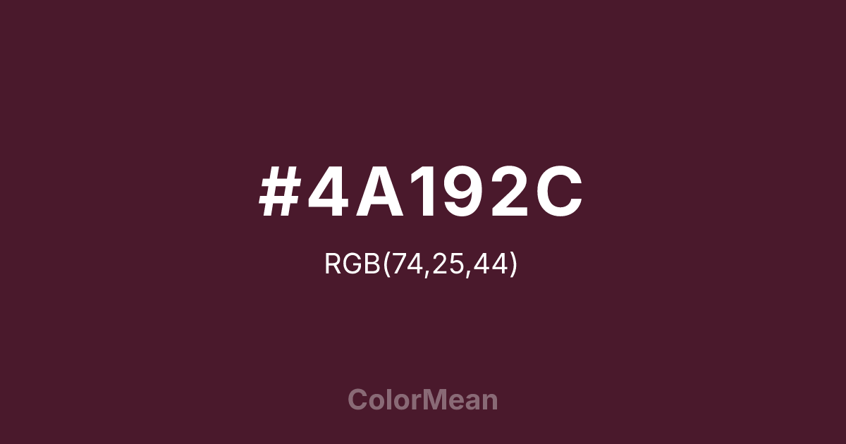 #4A192C color swatch