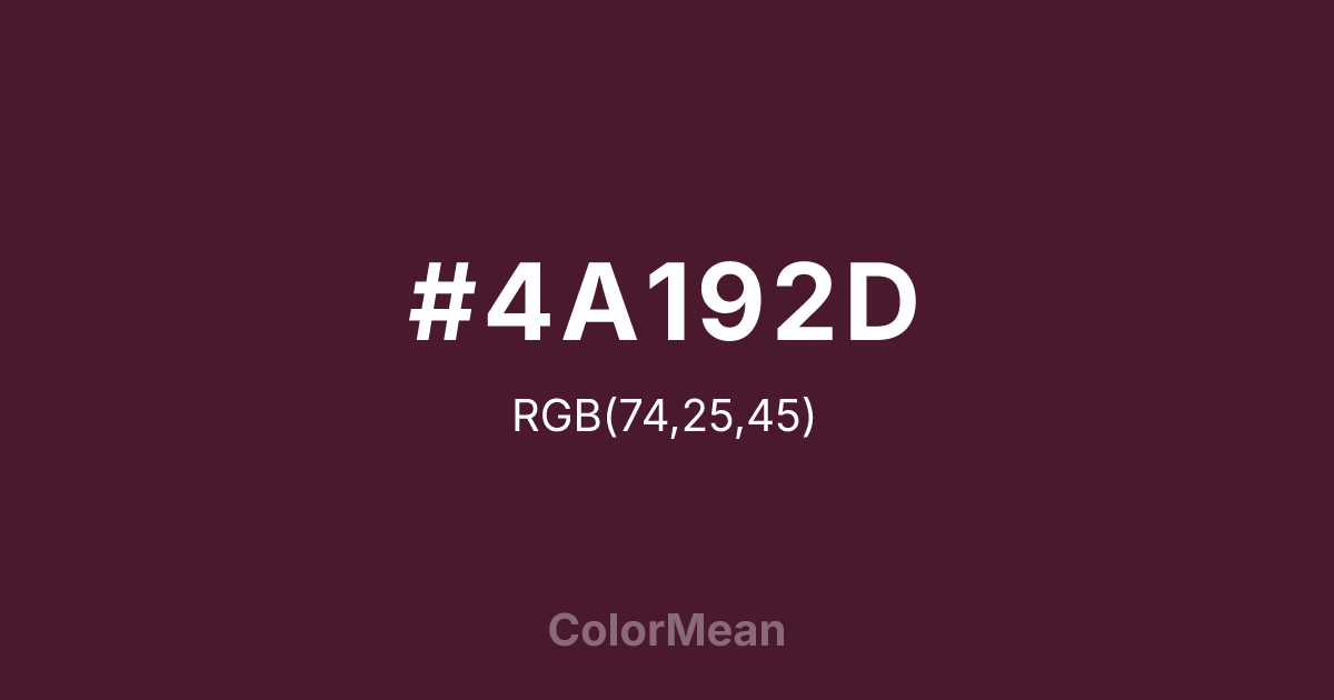 #4A192D color swatch