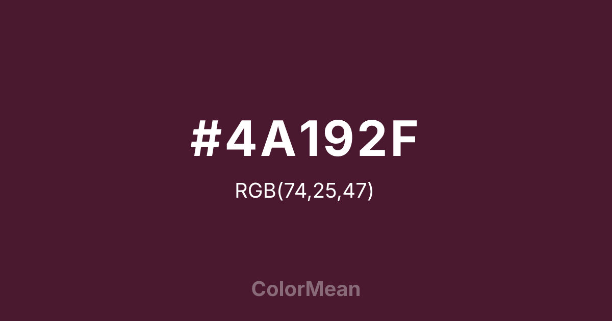 #4A192F color swatch