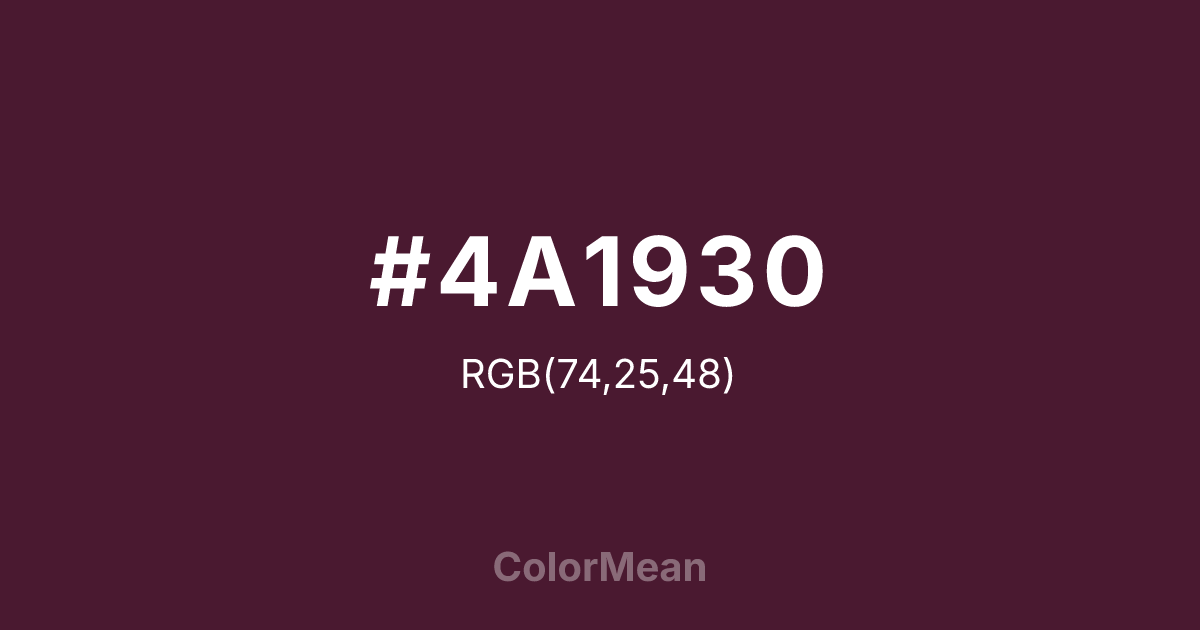 #4A1930 color swatch