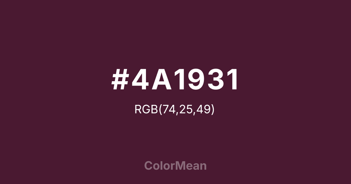 #4A1931 color swatch