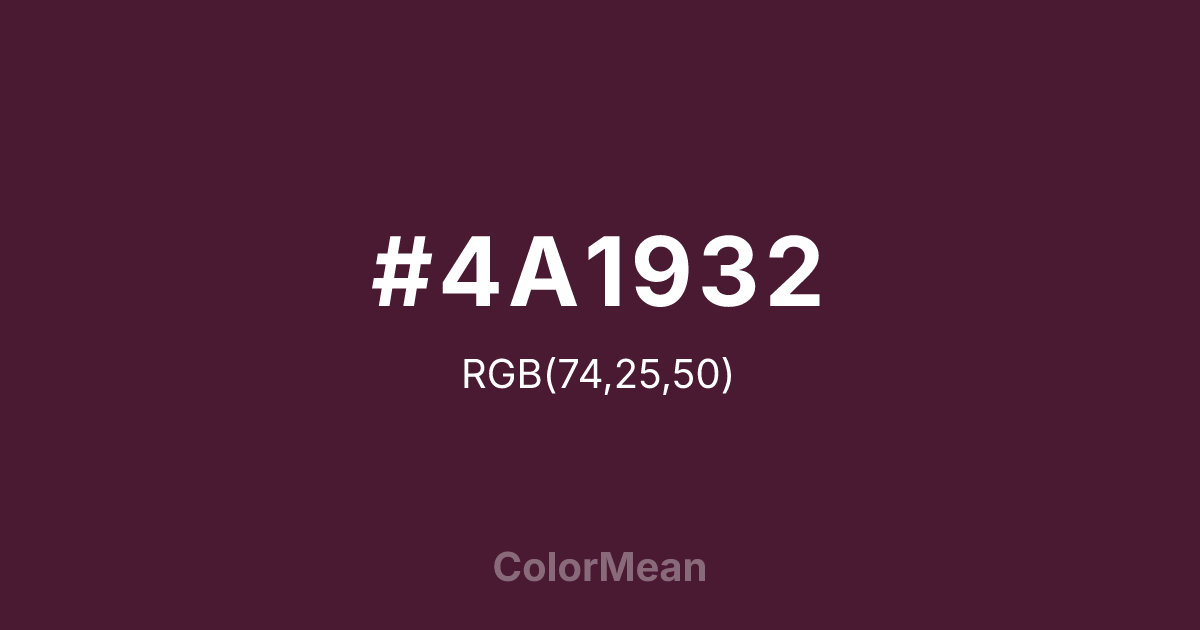 #4A1932 color swatch