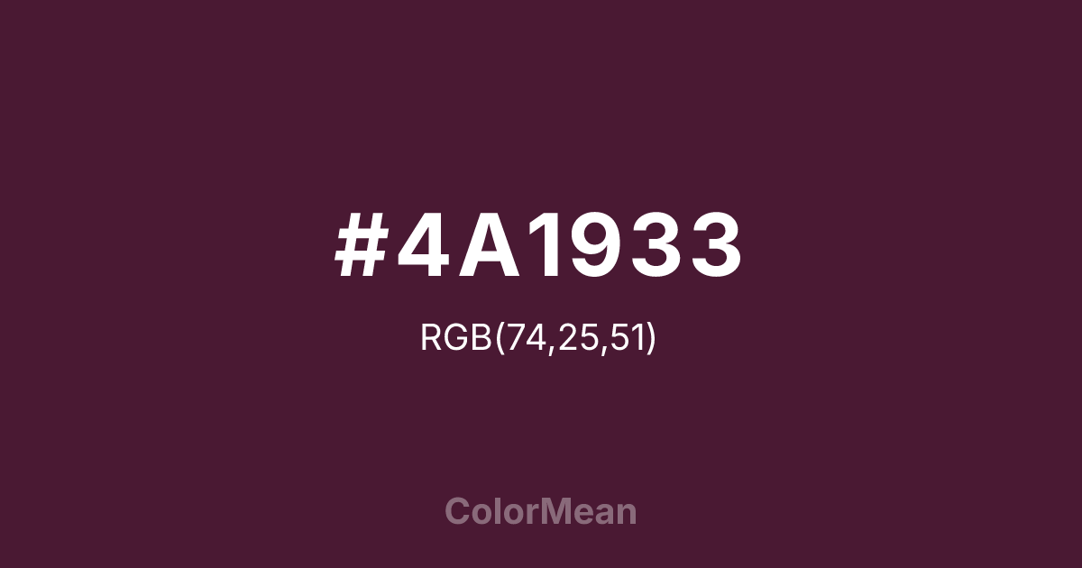 #4A1933 color swatch