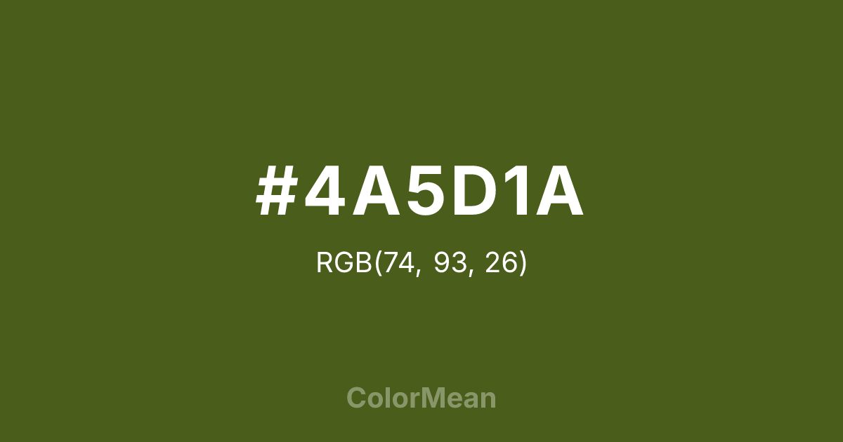 #4A5D1A color swatch
