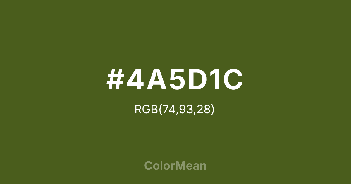 #4A5D1C color swatch