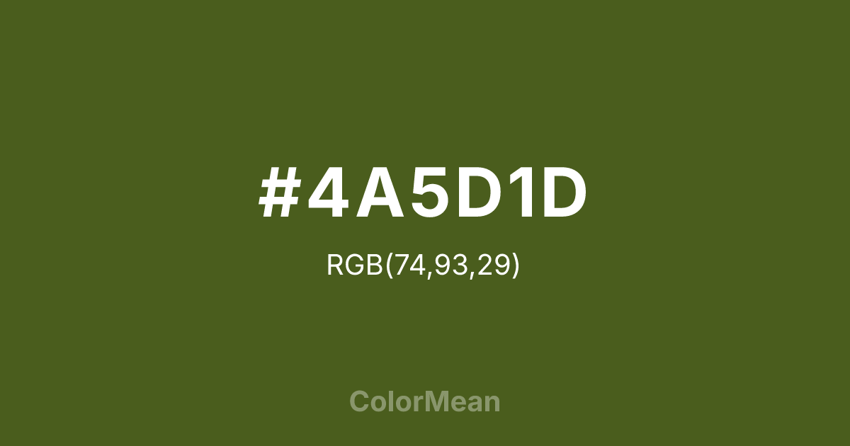 #4A5D1D color swatch