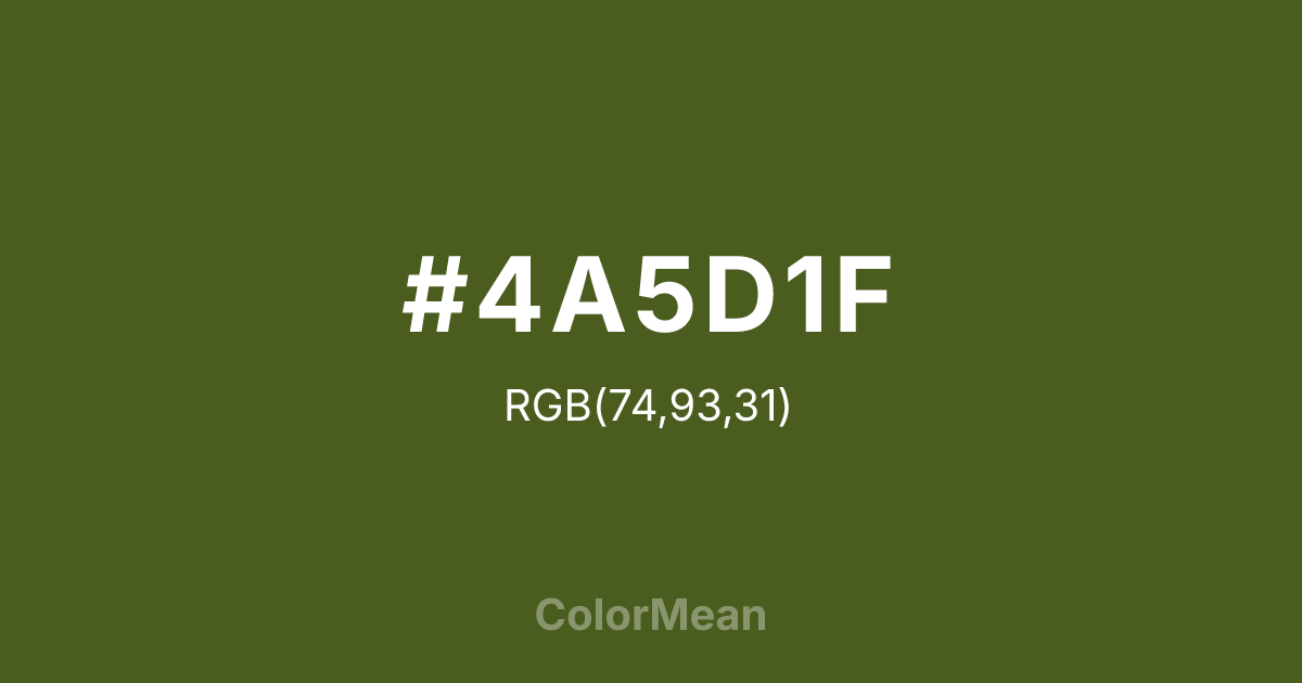 #4A5D1F color swatch