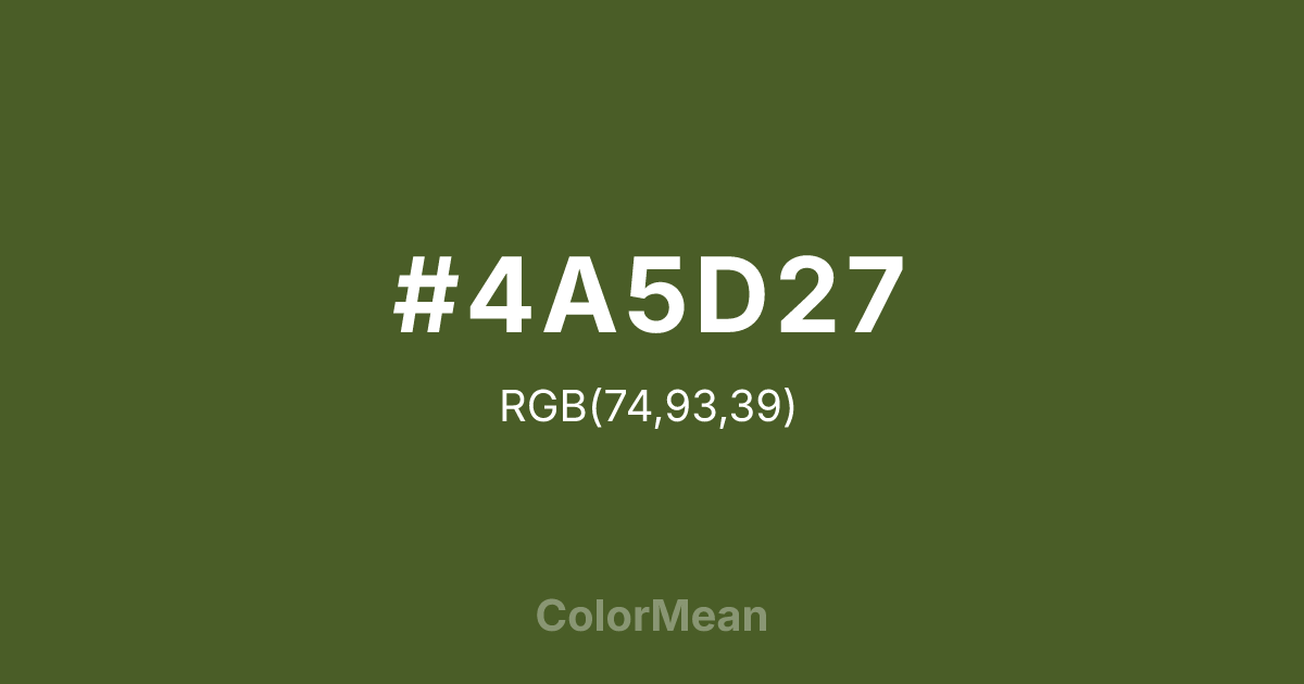 #4A5D27 color swatch