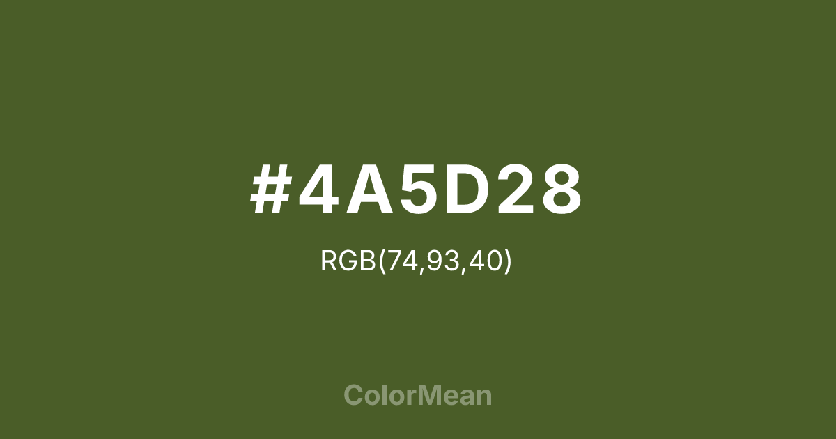 #4A5D28 color swatch